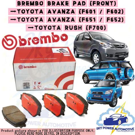 Brembo Toyota Avanza F F F F Rush F Suzuki Apv