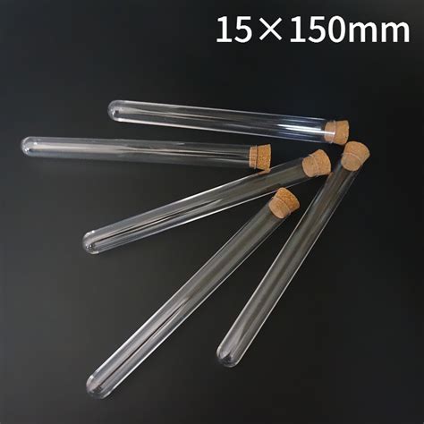 Pcs Lot X Mm Lab Clear Plastic Rounding Bottom Test Tube With