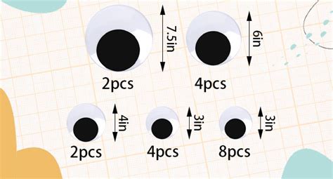 Decora 7 5 Inch Giant Googly Eyes Plastic Wiggle Eyes With