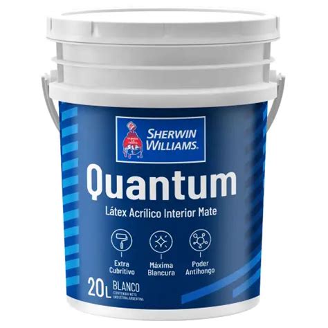 Latex Interior Quantum Mate Blanco 20 Lts Sherwin Williams Pinturería