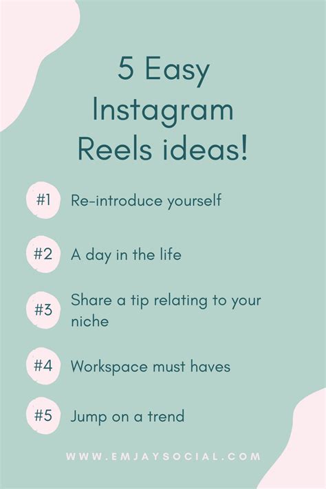 5 easy instagram reels ideas – Artofit