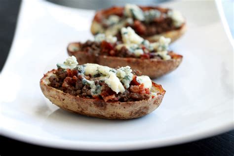 Bacon And Blue Cheeseburger Potato Skins Simple Comfort Food