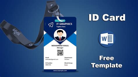 How To Make Modern Corporate Id Card Template In Microsoft Word Free