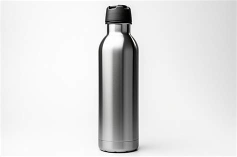 Premium Photo Stainless Steel Water Bottle On White Background On A