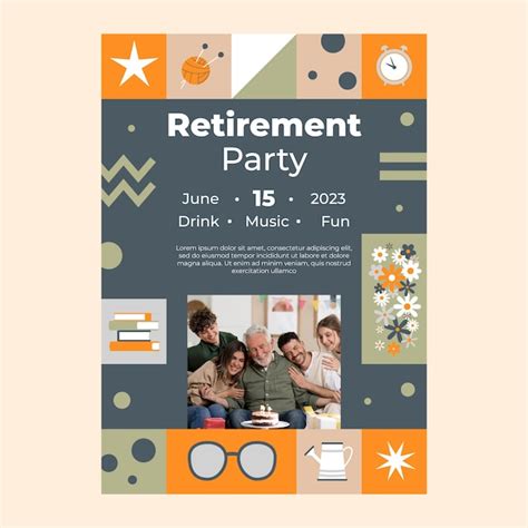 Retirement Party Flyer Template Images Free Download On Freepik