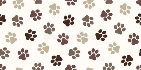 Dog Paw Seamless Pattern Vector Cat Paw Foot Print Isolated Wallpaper ...