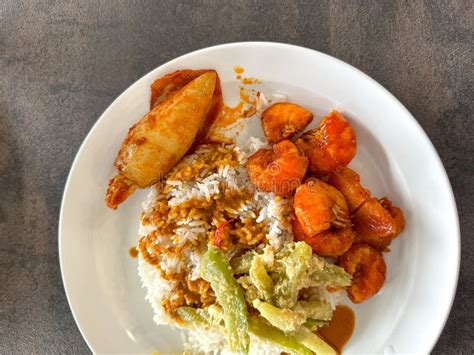 Nasi Campur Street Stall for Lunch Stock Photo - Image of stall, lunch: 262993908