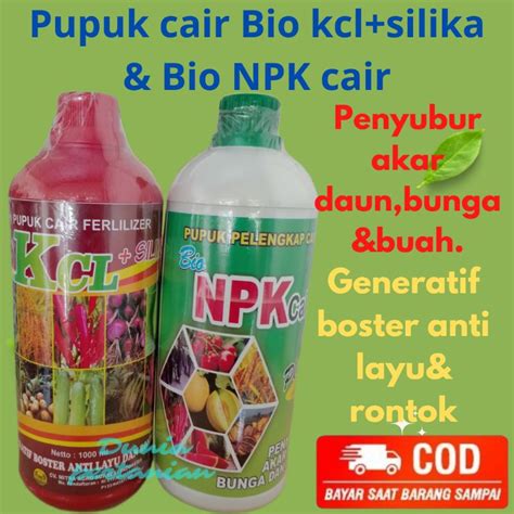 Jual Pupuk Pelengkap Bio Kcl Silika Bio Npk Cair Kemasan Lt