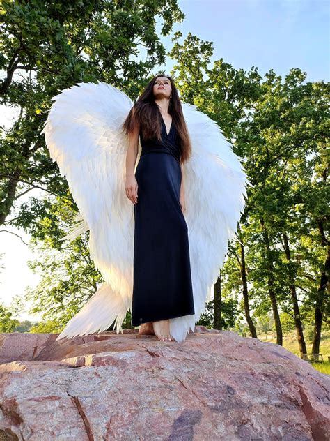 Big White Angel Wings Halloween Angel Costume Wings For Etsy