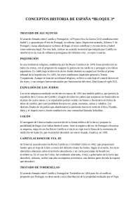 Conceptos De Historia De Espa A Bloque Docsity