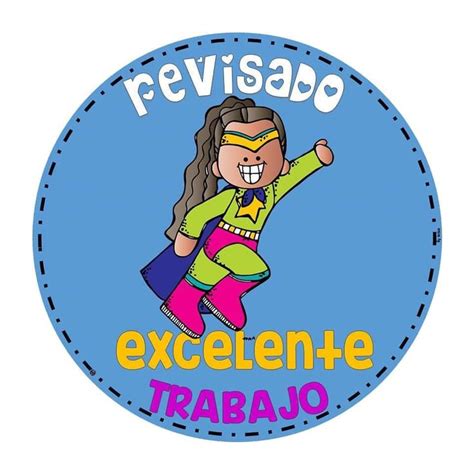 Stickers Escolares Y Sellos Digitales Para Revisar Los Trabajos Y