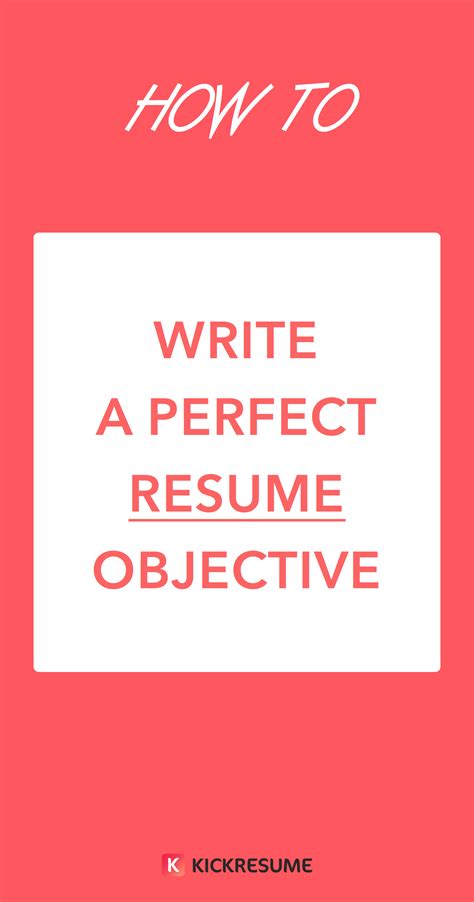 Write My Cv Objective How To Write A Resume Objective