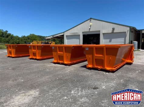 20 Yard Slant Wall Style Dumpsters For Sale American Made Dumpsters