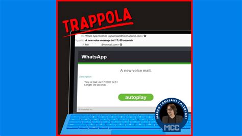 Truffa Del Vocale WhatsApp Via Email Marco Camisani Calzolari