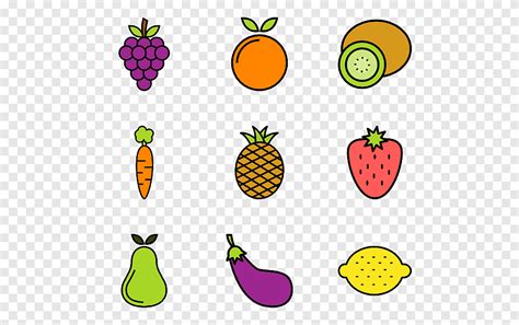 Computer Icons Vegetable Line Fruits Collection Food Fruit Png Pngegg