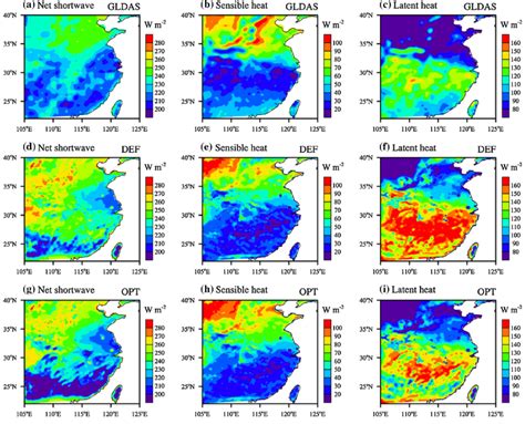 Spatial Distributions Of Left Net Shortwave Radiative Fluxes