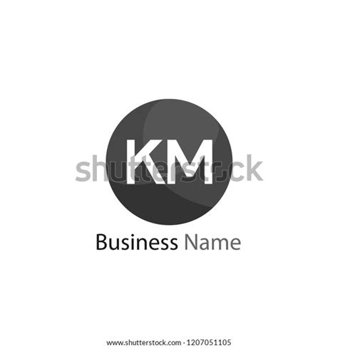 Initial Letter Km Logo Template Stock Vector Royalty Free