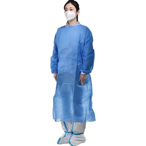 Factory Price Medical Gown 35gsm Sms Disposable Reinforced Isolation