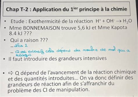 CHAP T2 Application du 1er principe à la chimie Flashcards Quizlet