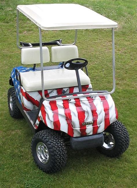 Flag Folk Art Golf Carts Golf Car Golf Cart Bodies