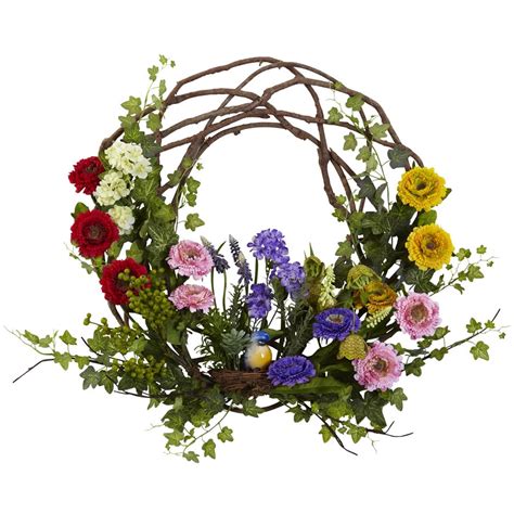 shop  natural   assorted artificial wreath  lowescom