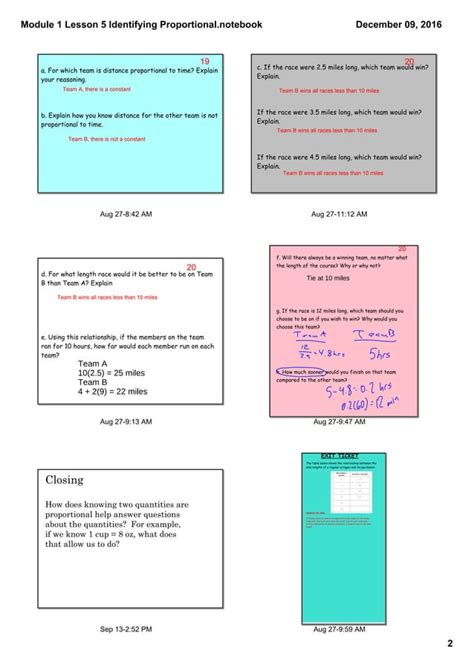 Module Lesson Identifying Proportional Pdf