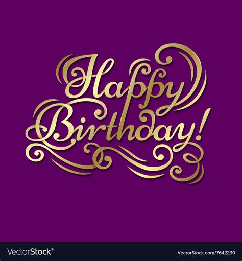 Happy Birthday Royalty Free Vector Image Vectorstock