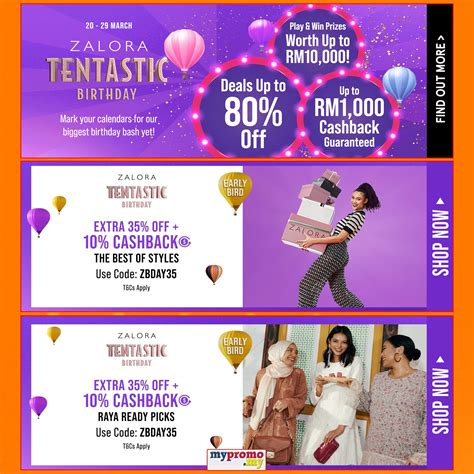 Zalora Tentastic Birthday Sale March Mypromo My