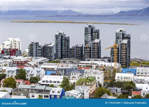 Aerial View Of Reykjavik City Iceland Editorial Stock Image Image Of