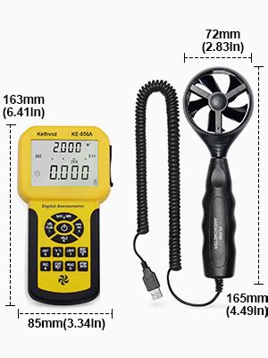 Cfm Anemometer Hvac Kethvoz Wind Speed Meter Industrial Air Flow