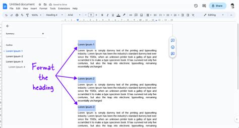 Google Docs Collapsible Sections