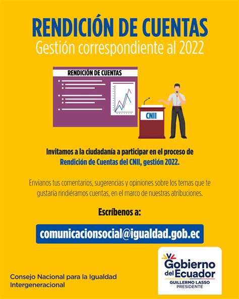 Rendición de cuentas CNII gestión 2022 Consejo de Igualdad