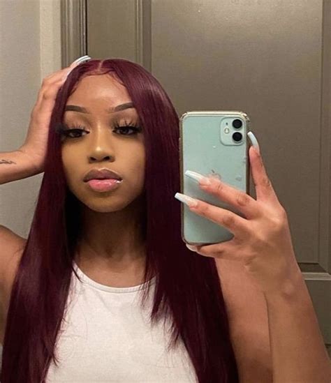 Cute Burgundy Hair Black Women Ideas Red Hair On Brown Skin Burgundy Hair Black Girl Deep Red