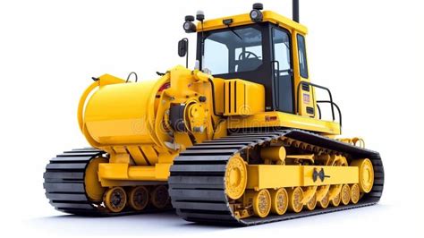 Yellow Steamroller Road Construction Machine Generative Ai Stock Photo