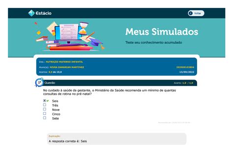 Simulado M Infan Meus Simulados Teste Seu Conhecimento Acumulado