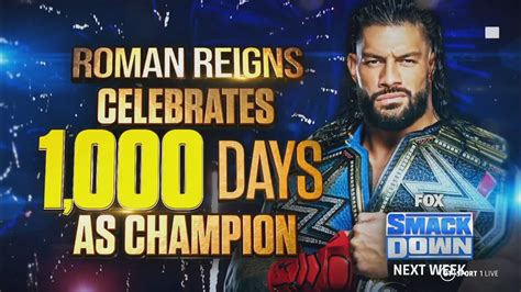 Roman Reigns Celebrates 1 000 Days As Champion Full Segment YouTube