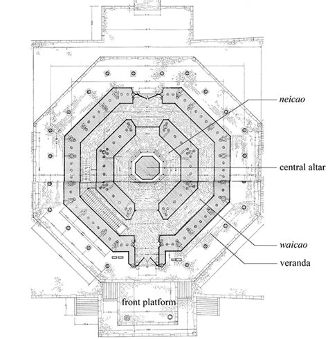 C Floor Plan Of The Ground Level Of The Timber Pagoda Chen Mingda