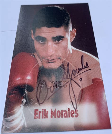 Erik Morales Signed Browns Boxing BONUS Card with seal from 13th set ...