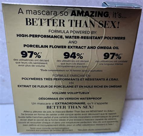 New BETTER THAN SEX WATERPROOF MASCARA Voluptuous Volume Travel Size Too Faced EBay