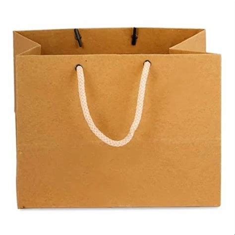 Brown Plain Kraft Paper Shopping Bag Capacity 2kg At Rs 12 Piece In