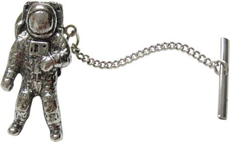 Kiola Designs Silver Toned Textured Space Astronaut Tie