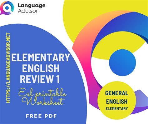 Elementary English Review 1 General English Elementary Language Advisor