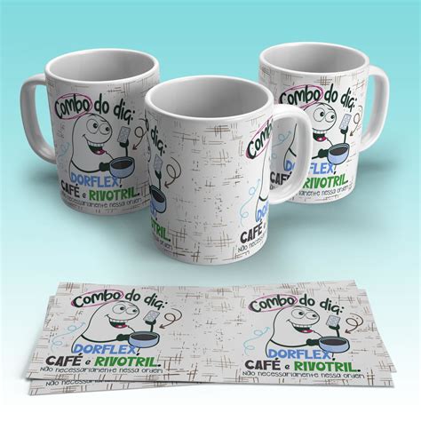 Caneca Combo Do Dia Dorflex Caf E Rivotril Porcelana Elo