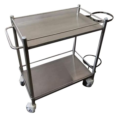 Silver Stainless Steel Surgical Dressing Trolley At Rs In New Delhi