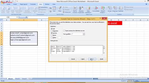 How To Split Comma Separated Values In Excel Excel Part 7 Technical