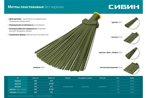 Синтетическая плоская гибкая метла СИБИН распушенная 39224_z01 ...