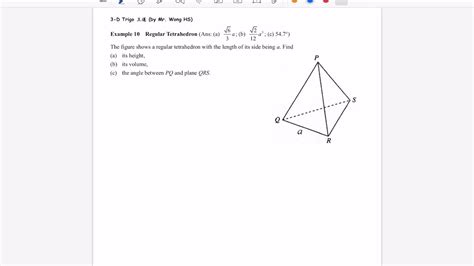 神速計volume Of Regular Tetrahedron Using Circumradius Formula Youtube