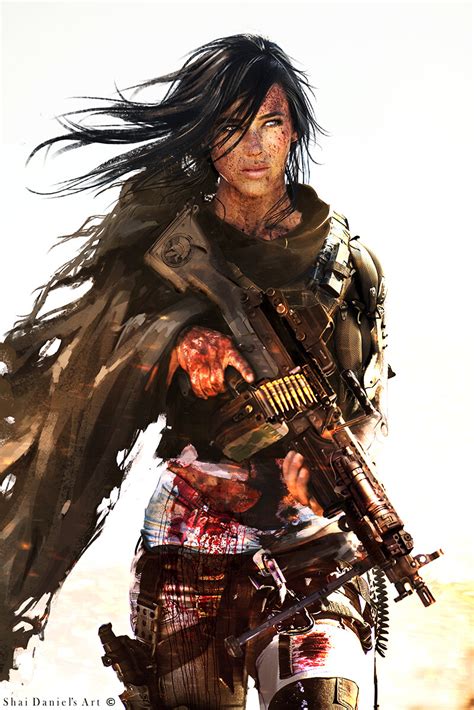 Artstation Desert Wind Shai Daniel Military Girl Warrior Girl