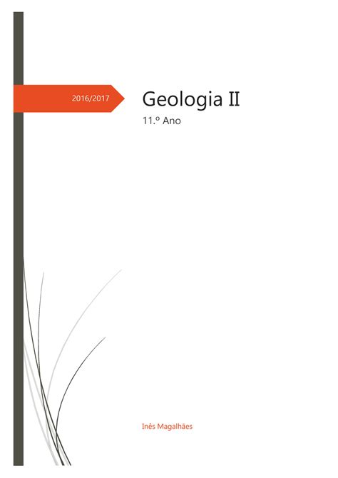 Geologia Ano Geologia Ii Ano In S Magalh Es Tema Iv