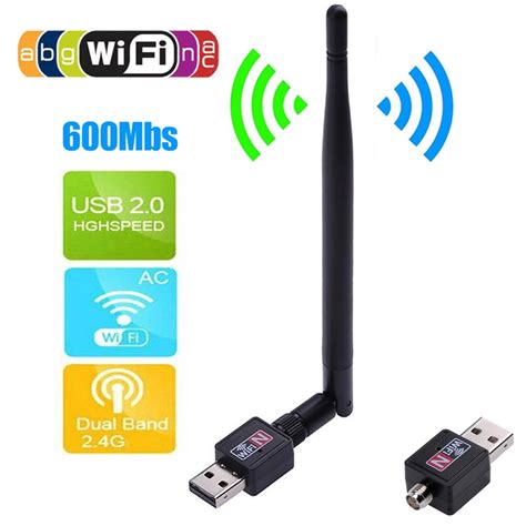 Travelwant Internet Wireless Usb Wifi Router Adapter Network Lan Card Dongle With Antenna